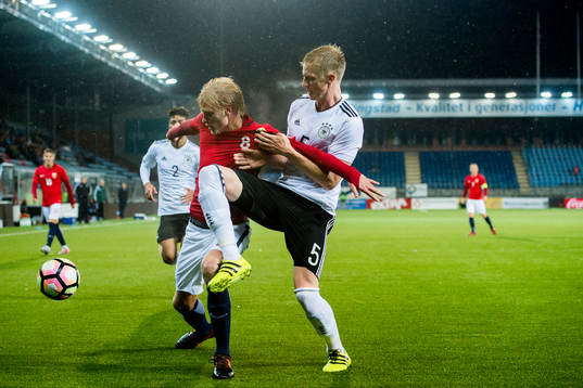 Morten Thorsby of Norway and Timo Baumgartl of Germany