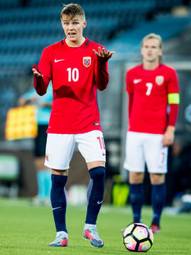 Martin Ødegaard and Iver Fossum of Norway