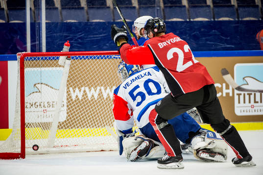 Lars Bryggman of Malmö Redhawks cheers