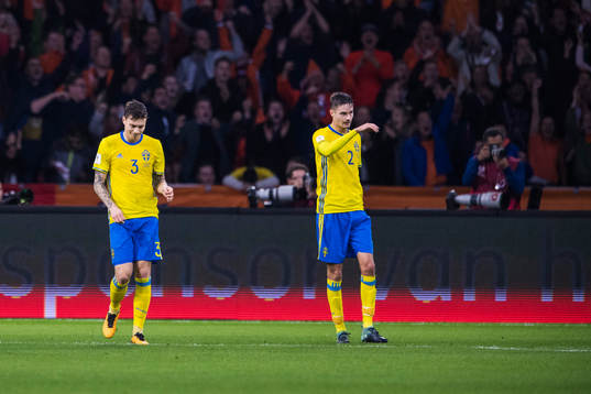 Sveriges Victor Nilsson Lindelöf och Mikael Lustig deppar