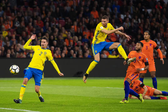 Sveriges Mikael Lustig och Marcus Berg
