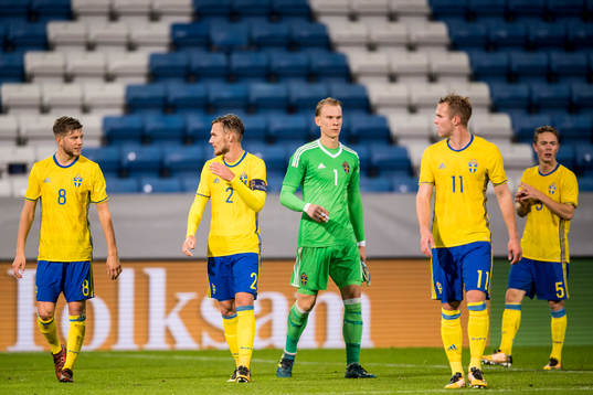Sveriges Anton Saletros, Linus Wahlqvist, målvakt Pontus