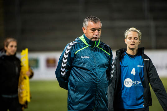 Olimpia Clujs tränare Mirel Albon deppar