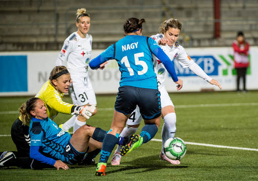 Rosengårds Hanna Folkesson och Anja Mittag mot Olimpia