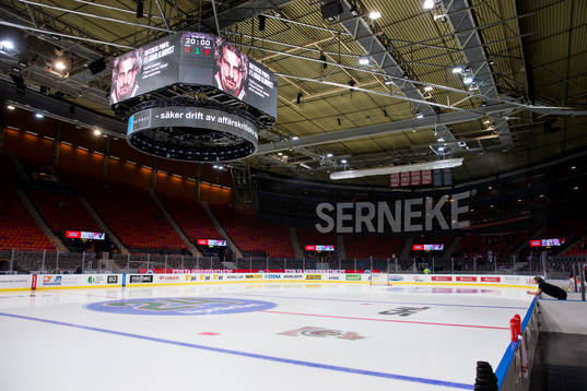 Scandinavium interiört innan ishockeymatchen i SHL mellan