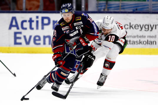 Linköpings Andrew Gordon och Malmö Redhawks Robin Alvarez