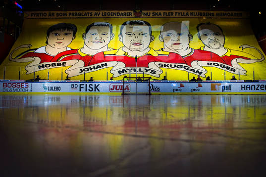 Luleås supportrar med tifo
