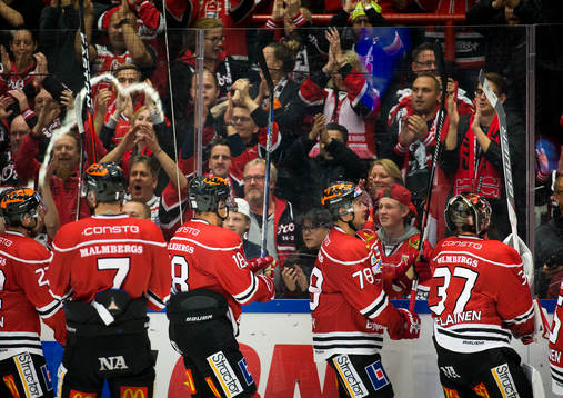 Örebros Joakim Andersson, Victor Bartley och målvakt Eero