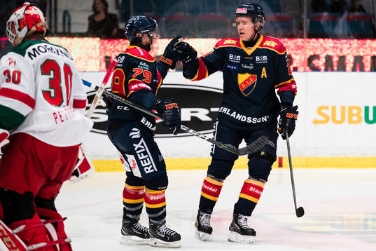 Djurgårdens Patrik Lundh jublar