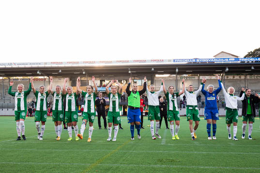 Hammarbys spelare jublar