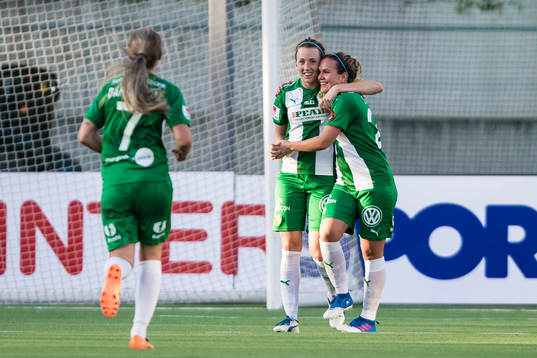 Hammarbys Olga Ekblom jublar