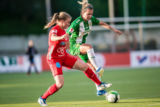Hammarbys Frida Sjöberg och Örebros Jenny Hjohlman