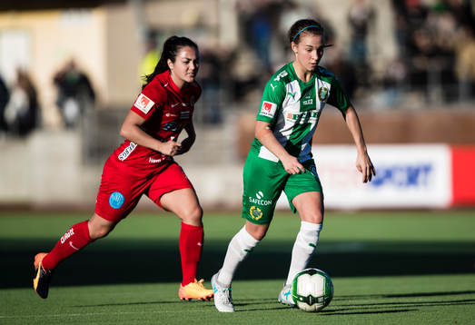 Hammarbys Julia Zigiotti Olme och Örebros Michelle De Jong