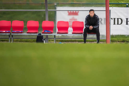 Eskilsminnes tränare Martin Pringle deppar