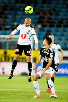 Jone Samuelsen of Odd and Bassel Jradi of Strømsgodset