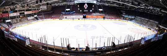 NKT arena invändigt innan ishockeymatchen i SHL mellan
