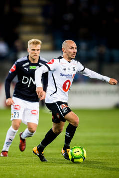 Eirik Ulland Andersen of Strømsgodset and Jone Samuelsen