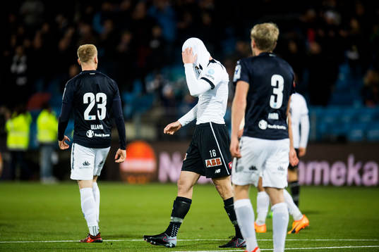 Fredrik Semb Berge of Odd looks dejected
