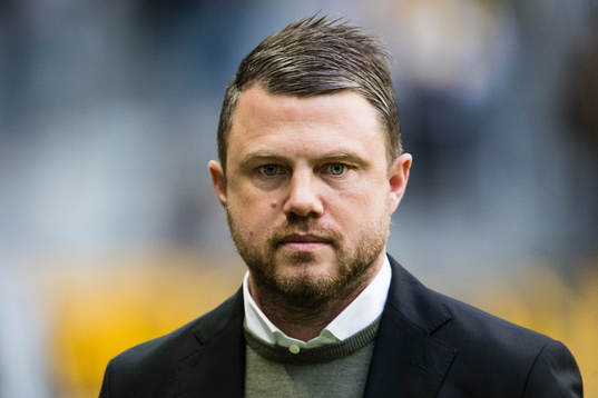 Jönköpings tränare Jimmy Thelin innan fotbollsmatchen i
