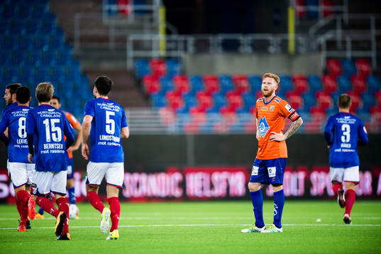Fredrik Kjernmoen Carlsen of Aalesund looks dejected while
