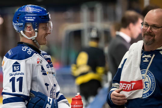 Leksands Martin Karlsson och materialförvaltare Rob