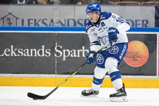 Leksands Johannes Johannessen  i ishockeymatchen i