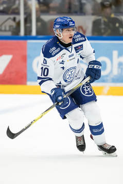 Leksands Johannes Johannessen  i ishockeymatchen i