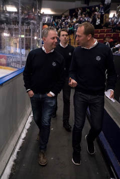 Leksands tränare Jens Nielsenoch målvaktstränare Jonas
