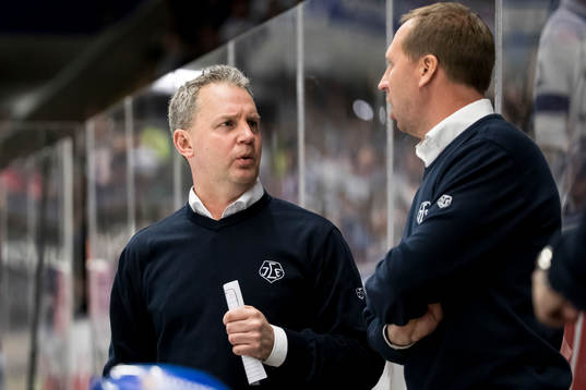 Leksands tränare Jens Nielsen och målvaktstränare Jonas