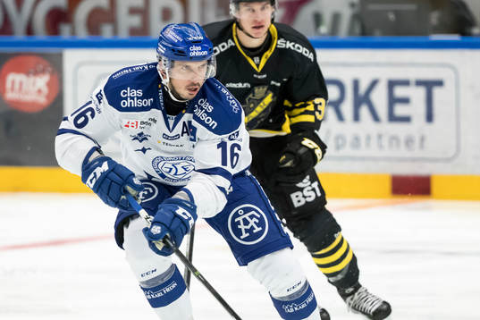 Leksands Fredrik Lindgren  i ishockeymatchen i