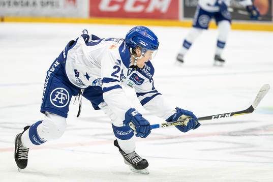 Leksands William Wikman  i ishockeymatchen i