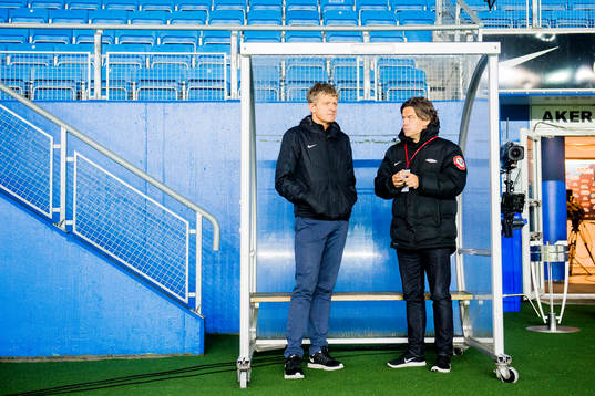 Lars Arne Nilsen, head coach of Brann, and Gorm