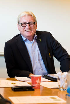 Matchdelegat Bosse Cronqvist på förmöte