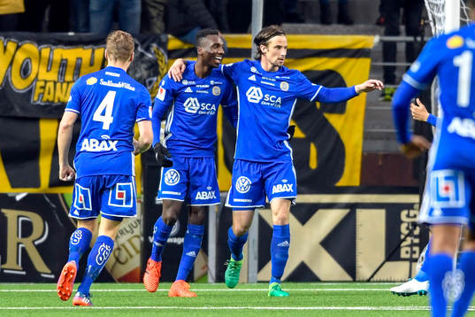 Sundsvalls Peter Wilson och Linus Hallenius jublar