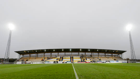 Falcon Alkoholfri Arena före fotbollsmatchen i Superettan