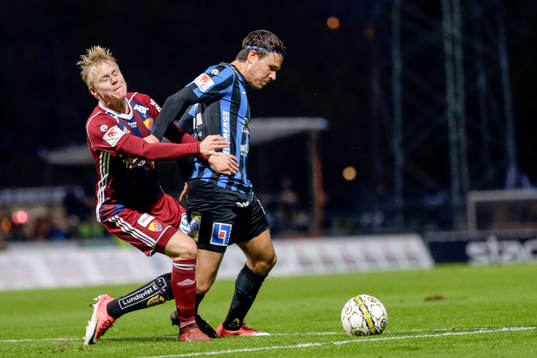 Djurgårdens Elliot Käck och Sirius Stefano Vecchia