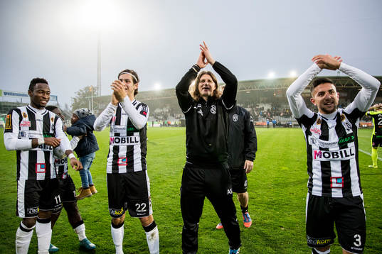 Landskronas Karim Sadat, Adi Nalic, tränare Agim Sopi och