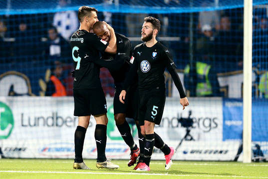 Malmö FFs Markus Rosenberg, Carlos Strandberg och Erdal