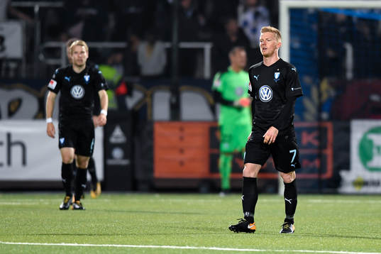 Malmö FFs Anders Christiansen deppar
