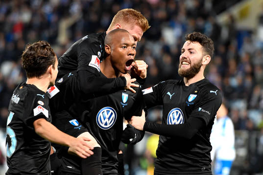 Malmö FFs Carlos Strandberg jublar