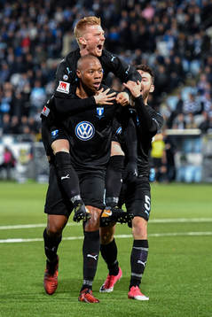 Malmö FFs Carlos Strandberg, Anders Christiansen och Erdal