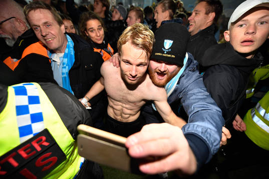 Malmö FFs Oscar Lewicki jublar