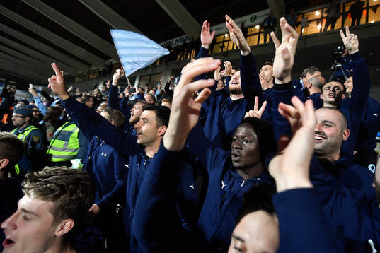 Malmö FFs spelare jublar