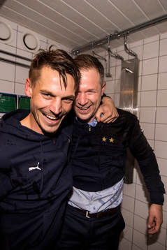 Malmö FFs Markus Rosenberg och tränare Magnus Pehrsson