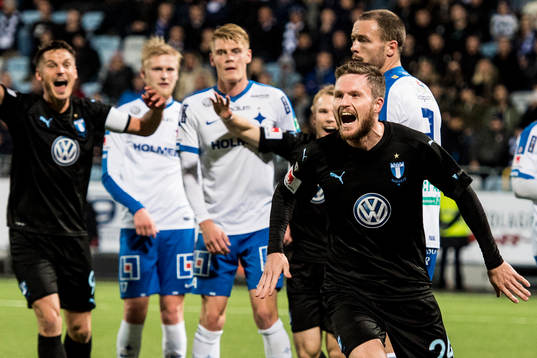 Malmö FFs Lasse Nielsen jublar