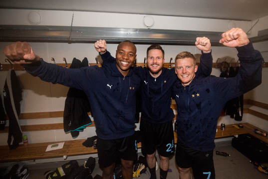 Malmö FFs målskyttar i matchen Carlos Strandberg, Lasse