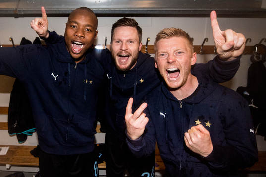 Malmö FFs målskyttar i matchen Carlos Strandberg, Lasse