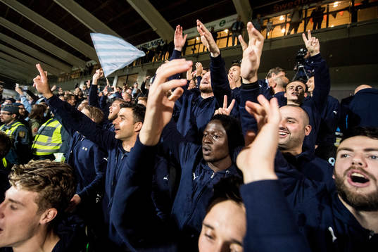 Malmö FFs spelare jublar