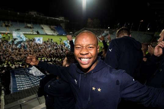 Malmö FFs Carlos Strandberg jublar