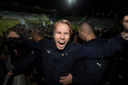 Malmö FFs Oscar Lewicki jublar